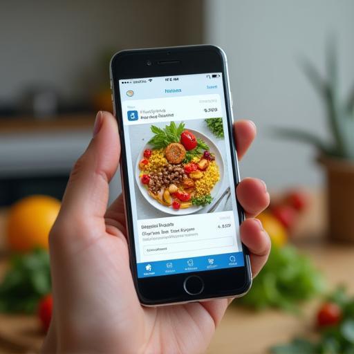 Tampilan aplikasi food diary AI